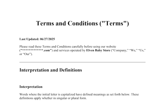 create custom terms and privacy policy